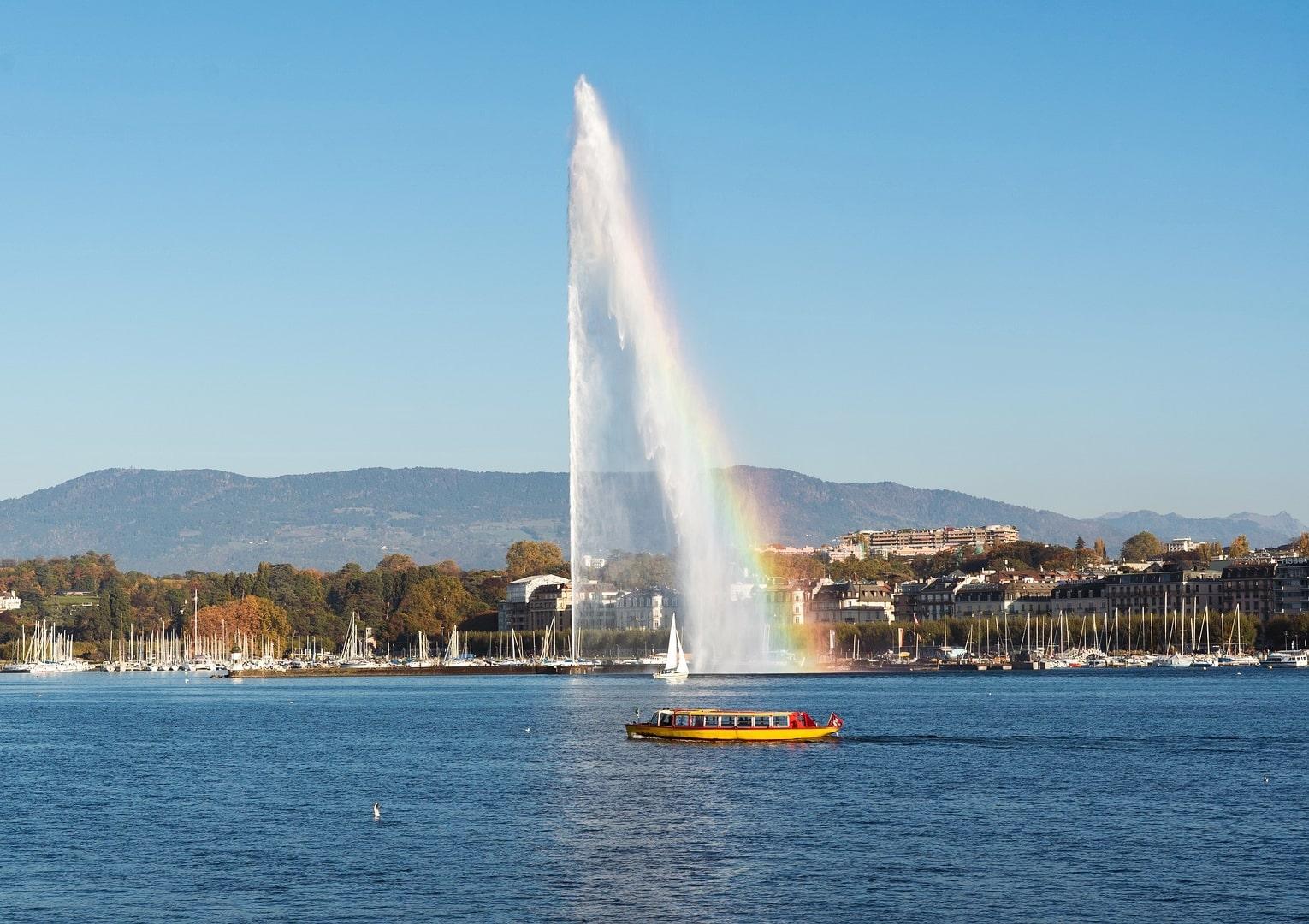 Jet d'Eau Fountain, Geneva