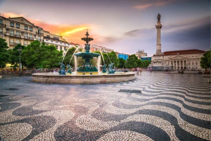 A beautiful square in Porto, a great destination for a Portugal tour