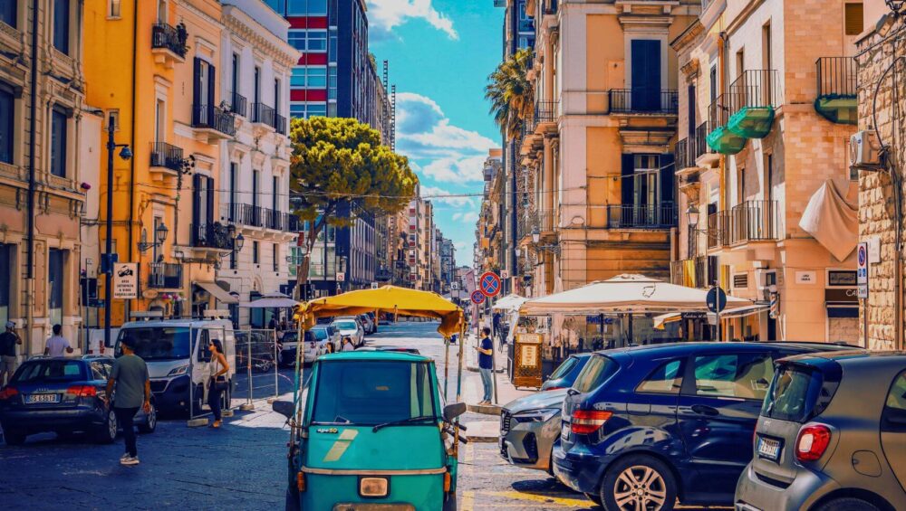 A street in Bari, a great place to add to your Italy vacation