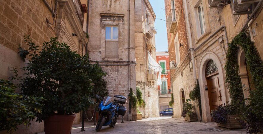 A street in Bari, a great place to add to your Italy itinerary