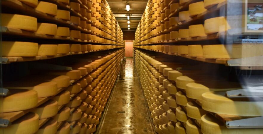 Cheese factory near Bologna, a great place to add to your Italy itinerary